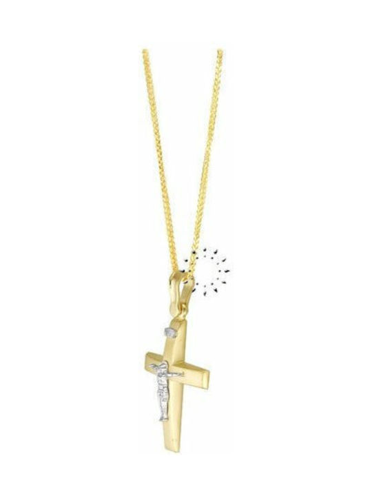 Gold Kreuz 9K mit Kette