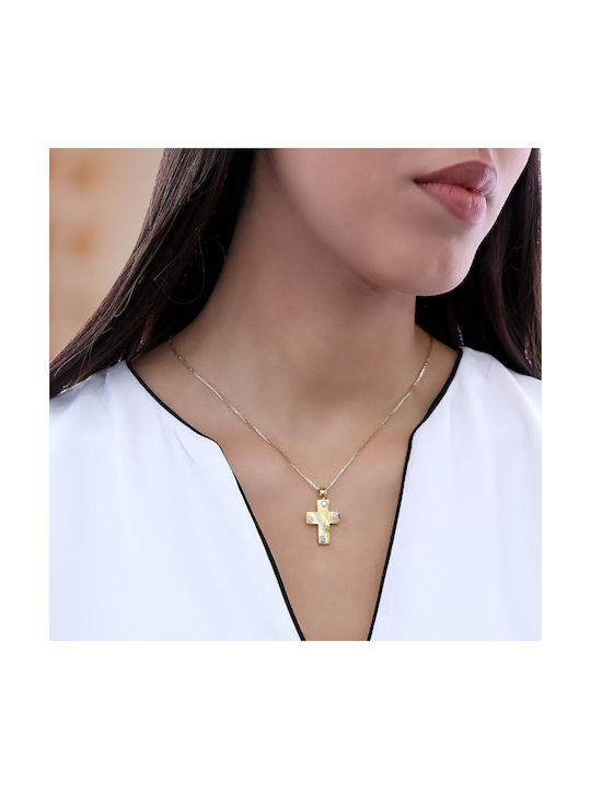 Damen Gold Kreuz 18K