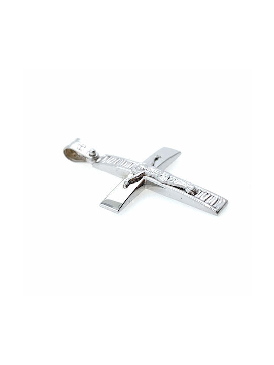 Weißgold Kreuz 14K