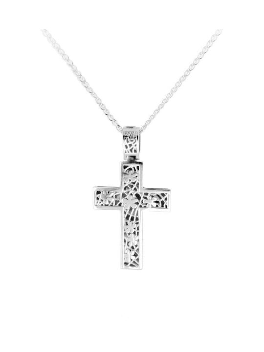 Papadopoulos Gold Women's White Gold Cross 14K