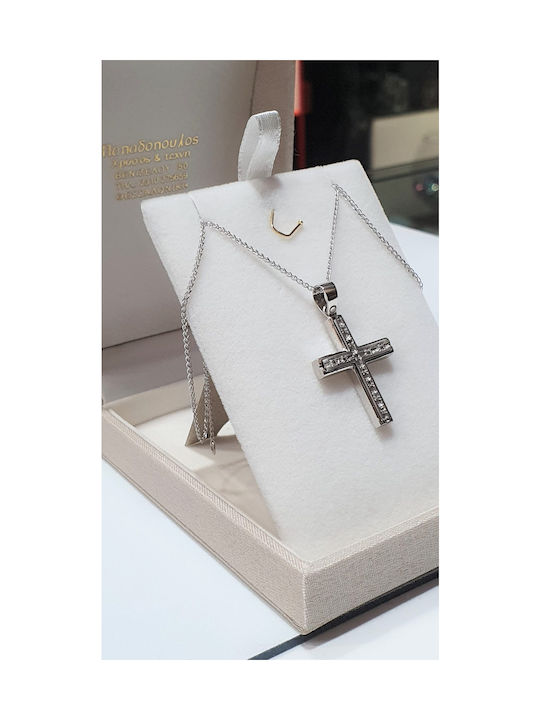 Papadopoulos Gold Damen Weißgold Kreuz 14K