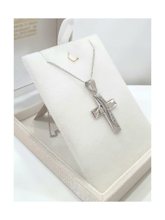 Papadopoulos Gold Women's White Gold Cross 14K