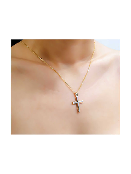 Katsigiannis Men's Gold Cross 14K with Chain