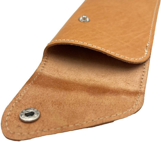 ByLeather Θήκη Γυαλιών Μαλακή με Κλιπ Καφέ