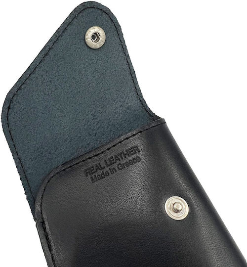 ByLeather Husă Moale Pentru Ochelari Cu Clip Neagră