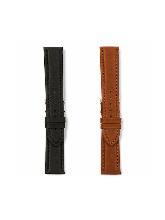 Leather Strap Tabac Brown 20mm