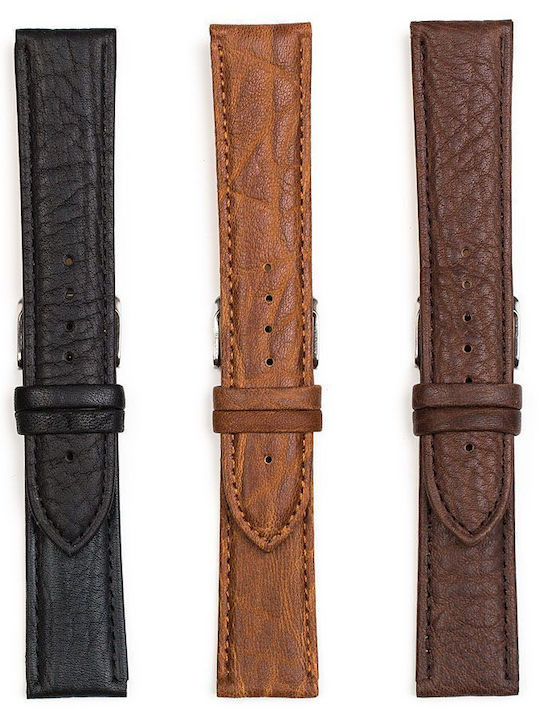 KOSTELO Leather Strap Tabac Brown 22mm