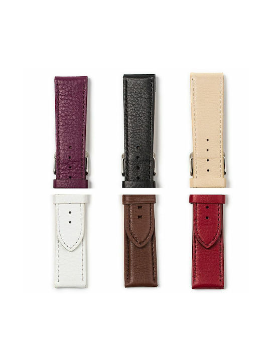 Leather Strap Red 22mm