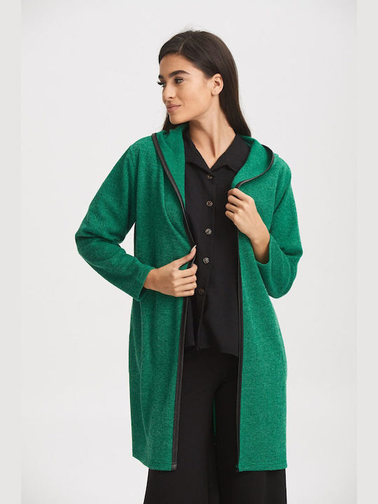 Boutique Long Women's Cardigan Green