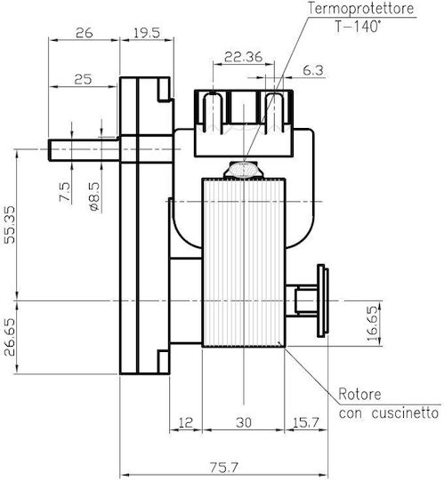 K9115005 1.5rpm Gear Motor for Pellet Stove