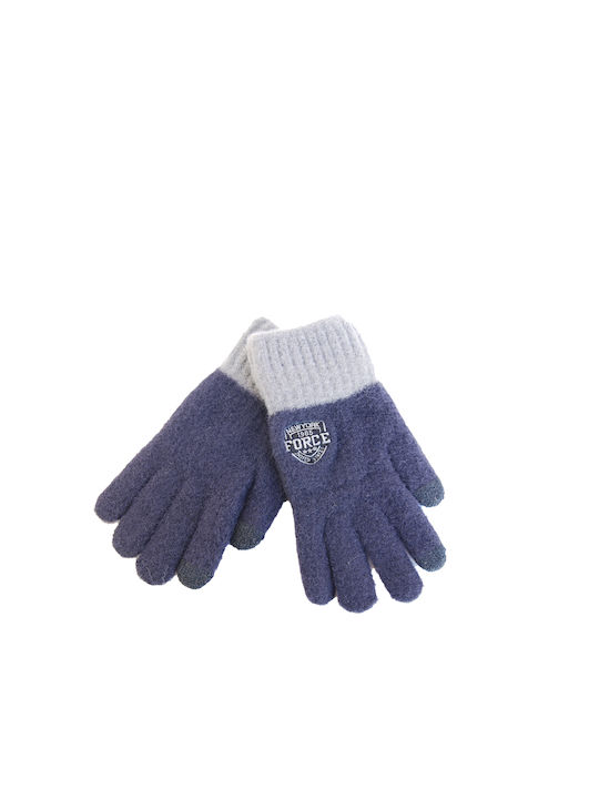 Vamore Unisex Knitted Touch Gloves Blue