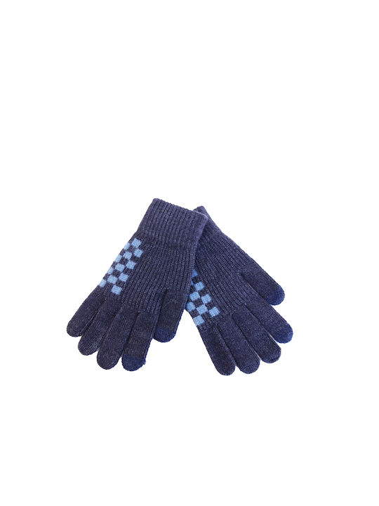 Vamore Marineblau Gestrickt Handschuhe Berührung