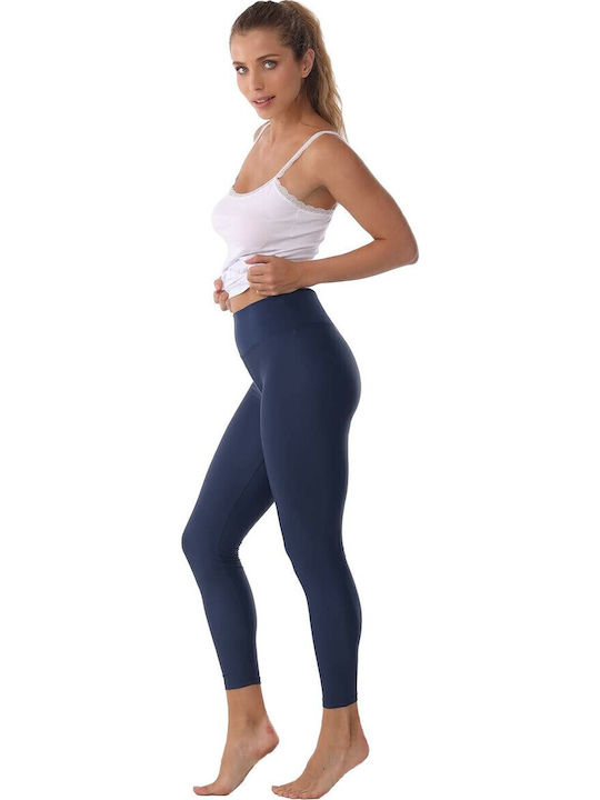 Margo Instruire Colanti de femei Cropped Colanti Talie inalta Albastru marin