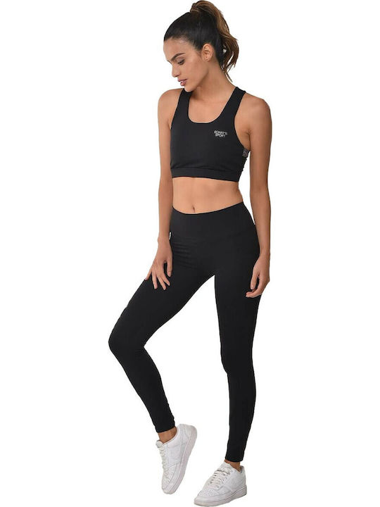 Leggings Pentru Instruire Colanti Cropped De Dama Cu Strângere Push Up Negru