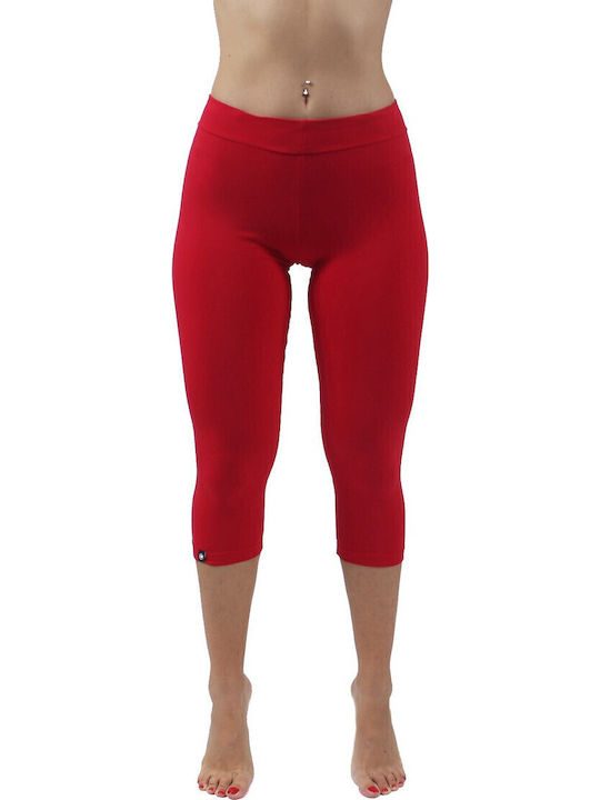 Instruire Colanti de femei Capri Colanti Push Up Red