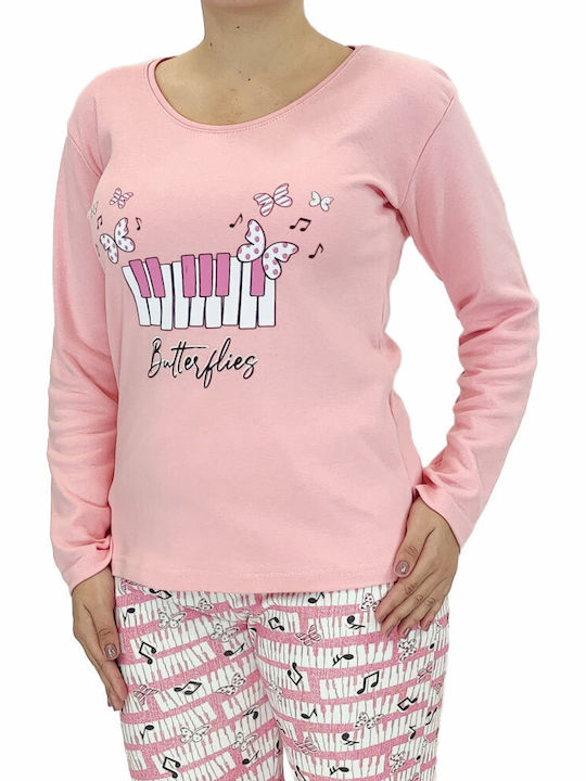 Goodnight De iarnă Set Pijamale pentru Femei Rose