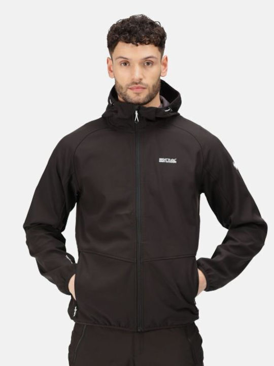 Regatta Men's Arec Iii Ανδρικό Χειμωνιάτικο Μπουφάν Softshell Αδιάβροχο και Αντιανεμικό Μαύρο