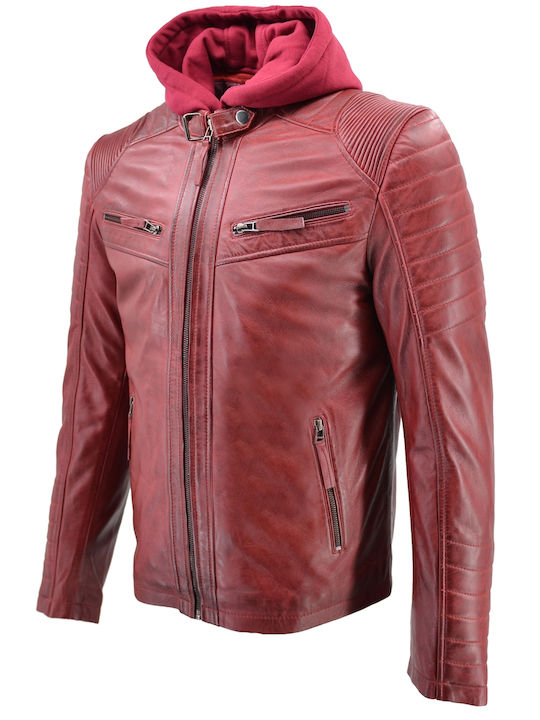 Δερμάτινο Μπουφάν Biker Red