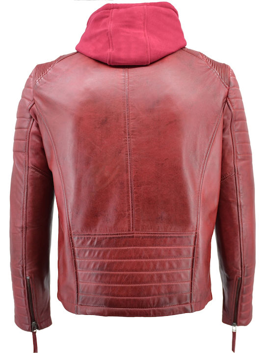 Δερμάτινο Μπουφάν Biker Red