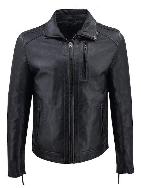 Δερμάτινο Μπουφάν Biker Black