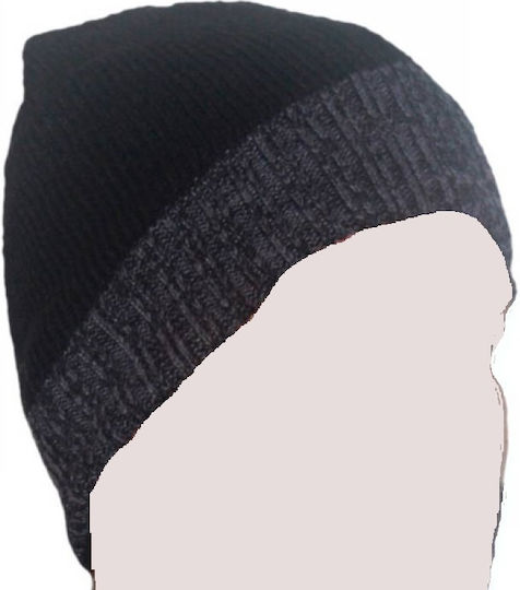 Beanie Ανδρικός Σκούφος Πλεκτός σε Μαύρο χρώμα