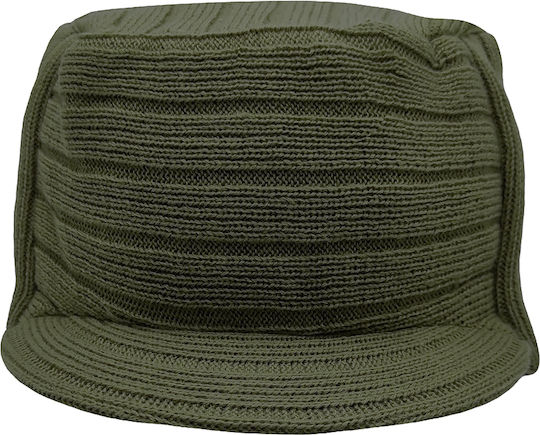 Beanie Unisex Σκούφος Πλεκτός σε Χακί χρώμα