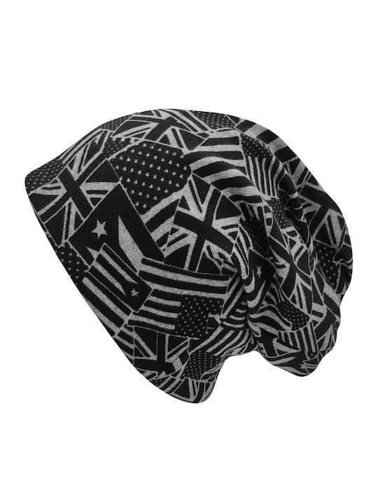 Beanie Unisex Σκούφος Πλεκτός σε Μαύρο χρώμα