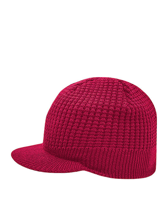 Knitted Beanie Cap Fuchsia
