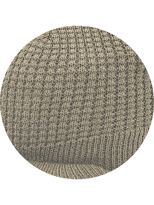 Beanie Ανδρικός Σκούφος Πλεκτός σε Μπεζ χρώμα