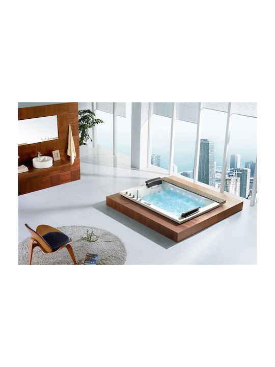 Vinci Acrylic Bathtub with Hydromassage 190x150cm