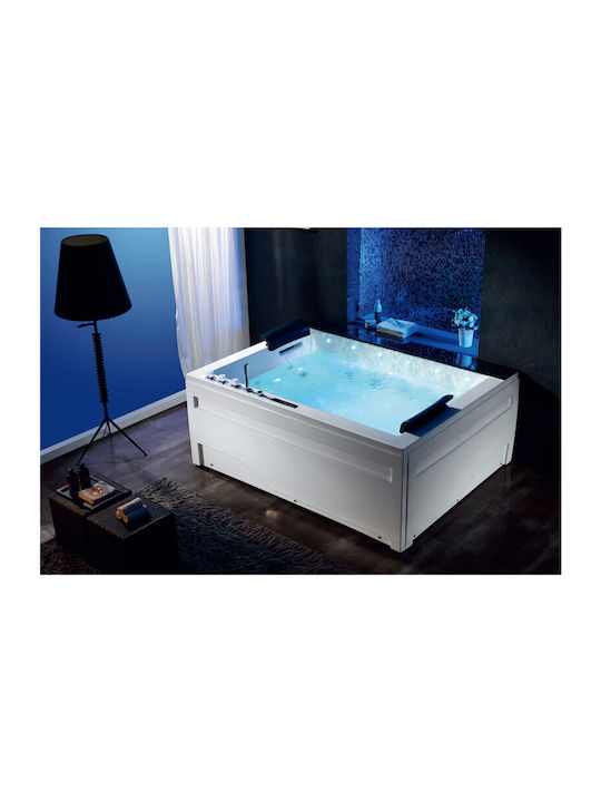 Vinci Acrylic Bathtub with Hydromassage 190x150cm