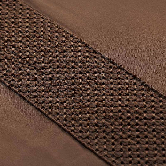 Hauz Σεντόνι King Size 280x290εκ. Cinnamon