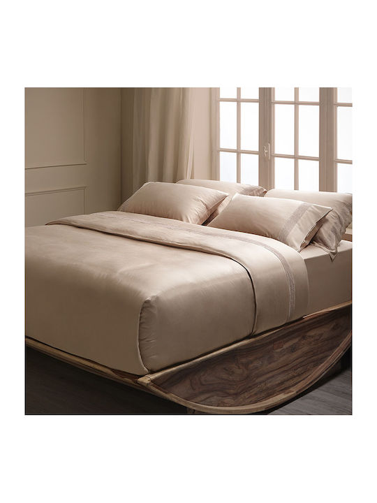 Hauz Σεντόνι King Size με Λάστιχο 200x200+40εκ. Dusty Pink