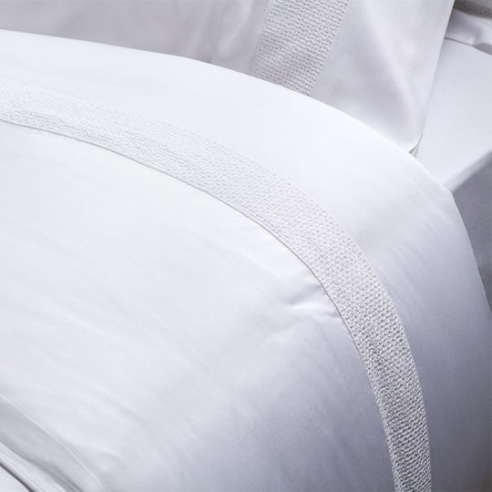 Hauz Duvet Cover Set Queen with 2 Pillowcases 230x250 White