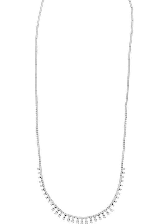 Vitopoulos Vitopoulos Set with Necklace , Earrings & Ring from White Gold 14K with Stones