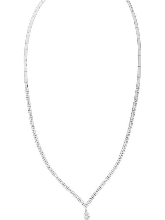 Vitopoulos Vitopoulos Set with Necklace , Earrings & Ring from White Gold 14K with Stones