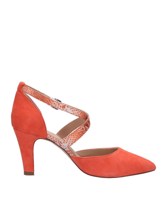 Orange Heels Animal Print