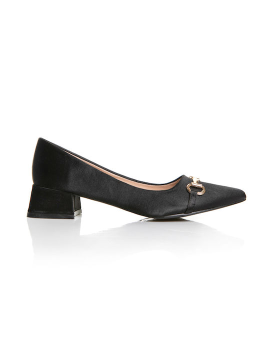 Shoe Art Pointed Toe Black Low Heels