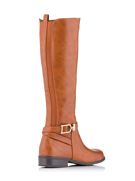 Diamantique Women's Boots with Zipper Dido Tabac Brown