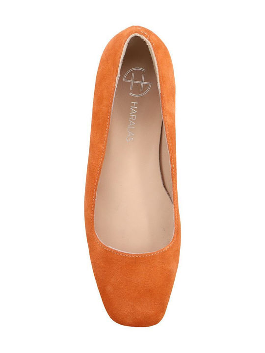 Suede Ballerinas Orange