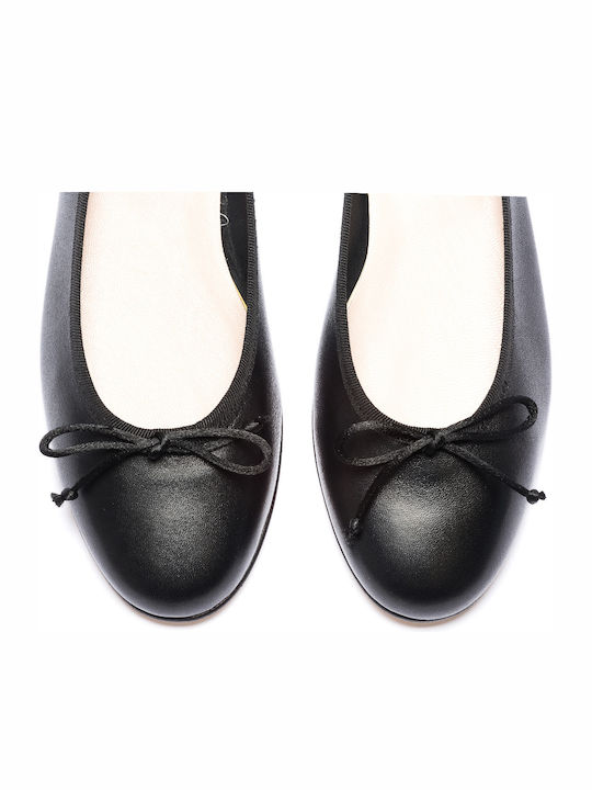 Leather Ballerinas Black