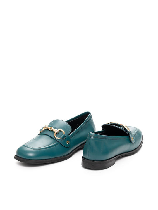 Philippe Lang Leather Women's Moccasins in Blue Color