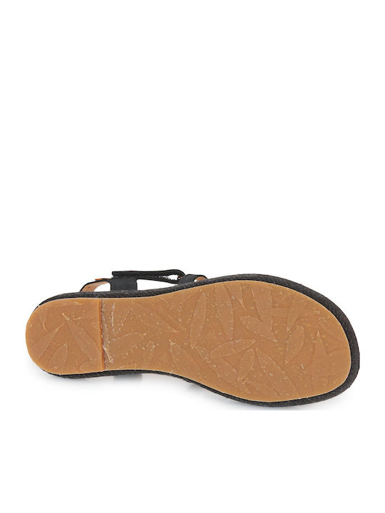 Flache Sandalen für Damen in Schwarz Farbe