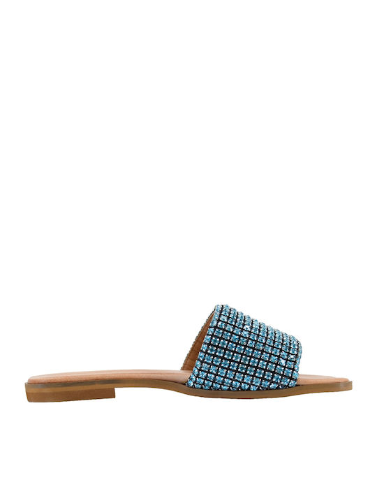 Sandale Casual Damă De Piele Albastru Deschis