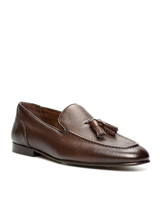 Marco Ferretti Men's Leather Loafers Brown