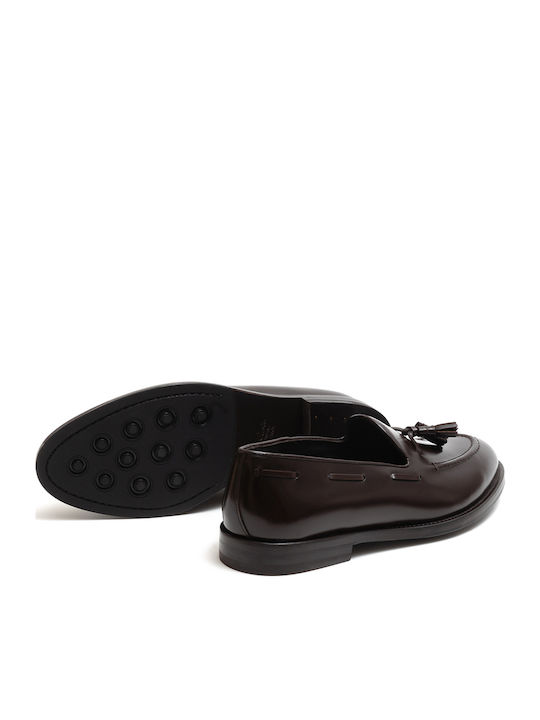 Δερμάτινα Ανδρικά Loafers σε Μπορντό Χρώμα