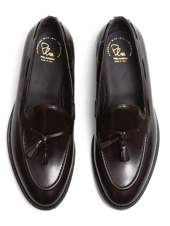 Δερμάτινα Ανδρικά Loafers σε Μπορντό Χρώμα
