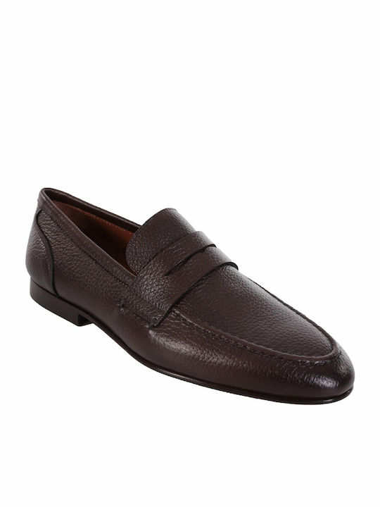 Marco Ferretti Men's Leather Loafers Brown