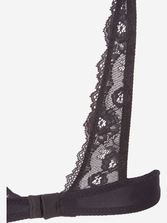 Norddiva Lace Underwear Set with Bra & Brazil Black