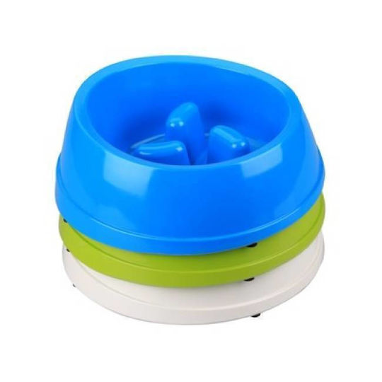 M-Pets Bowl Food Slow Feeder for Dog 1.4lt in Blue Color